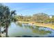 Relaxing pond view with mature trees and clear skies, a perfect outdoor escape at 265 Minorca Beach Way # 204, New Smyrna Beach, FL 32169