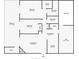 Floorplan showing layout with balcony, bedrooms, bathrooms, living room, kitchen and den at 2910 Oak Trail Run # 10, Port Orange, FL 32127