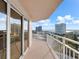 Spacious balcony with sliding doors and ocean view at 2967 S Atlantic Ave # 801, Daytona Beach Shores, FL 32118