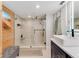 Elegant bathroom featuring a large walk-in shower at 2967 S Atlantic Ave # 801, Daytona Beach Shores, FL 32118