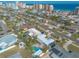 Aerial view of beachside home with pool and ocean views at 3862 Cardinal Blvd, Port Orange, FL 32127