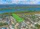 Aerial view showing river access and park location at 4623 Rivers Edge Village Ln # 6204, Ponce Inlet, FL 32127