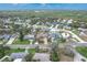 Expansive aerial view of a residential neighborhood with mature trees, a home, and an inviting atmosphere at 4650 Saxon Dr, New Smyrna Beach, FL 32169