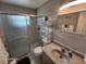 Bathroom with walk-in shower and vanity at 4650 Saxon Dr, New Smyrna Beach, FL 32169