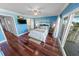 Bright bedroom with hardwood floors and ocean view at 4773 S Atlantic Ave # 10, Ponce Inlet, FL 32127