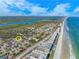 Aerial view showing home's location near the beach at 50 Pompano Dr, Ponce Inlet, FL 32127