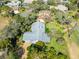 House with gray roof, aerial view at 507 Boxwood Ln, New Smyrna Beach, FL 32168