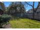 Large backyard with a wooden fence and grassy lawn at 51 Club House Blvd, New Smyrna Beach, FL 32168