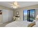 Comfortable bedroom with ocean view and ample closet space at 5207 S Atlantic Ave # 626, New Smyrna Beach, FL 32169