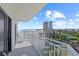 Spacious balcony with partial ocean view and cityscape view at 5207 S Atlantic Ave # 626, New Smyrna Beach, FL 32169