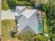 Bird's-eye view showing house, pool, and backyard at 610 Renner Rd, Port Orange, FL 32127