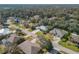 Aerial view of a residential neighborhood with houses and lush greenery at 610 Renner Rd, Port Orange, FL 32127