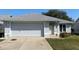Cozy single-story home with a gray exterior, attached garage, and well-maintained lawn in a residential neighborhood at 621 Middlebury Loop, New Smyrna Beach, FL 32168