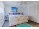 The beach-themed bedroom has a large closet and plenty of space at 8 Ocean Dr, Ormond Beach, FL 32176