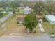 Aerial view showing a house and surrounding trees at 904 Wilkins St, New Smyrna Beach, FL 32168