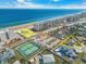 Aerial view shows home's location near beach and restaurants at 91 Maura Ter, Ponce Inlet, FL 32127