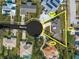 Aerial view showing home lot dimensions at 91 Maura Ter, Ponce Inlet, FL 32127