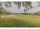 Expansive green golf course with mature trees creating a picturesque backdrop at 958 Beach Fern Ct, New Smyrna Beach, FL 32168