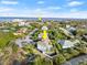 Beautiful aerial view of a single Gathering home neighborhood with easy beach access at 13 Arena Blanca, Ponce Inlet, FL 32127