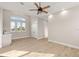 Bedroom with ceiling fan, vanity sink, and hardwood floors at 13 Arena Blanca, Ponce Inlet, FL 32127