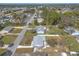 Overhead shot of a quaint neighborhood with charming houses and tree-lined streets on a bright, sunny day at 1935 Fern Palm Dr, Edgewater, FL 32141