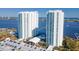 Breathtaking aerial view of luxurious waterfront condominiums offering a resort-style living experience at 231 Riverside Dr # 1509-1, Holly Hill, FL 32117