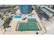 Aerial view showing the resort's amenities: pool, tennis and basketball courts and ocean access at 2625 S Atlantic Ave # 11Nw, Daytona Beach, FL 32118