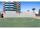 Basketball court provides a recreational space with modern lines and access to seaside views at 2625 S Atlantic Ave # 11Nw, Daytona Beach, FL 32118