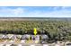 Aerial view of the home nestled among lush greenery, showcasing its private location at 3029 Adrian Dr, Ormond Beach, FL 32174