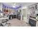 Inspiring music room/office with instruments on display creates a creative workspace with a bathroom and shower at 3728 Egret Dunes Dr, Ormond Beach, FL 32176