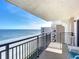 Spacious balcony showcasing unobstructed ocean and beach views at 4445 S Atlantic Ave # 804, Ponce Inlet, FL 32127