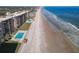 Gorgeous ocean view from condo complex with a swimming pool and beach access at 4445 S Atlantic Ave # 804, Ponce Inlet, FL 32127