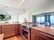 Beautiful kitchen featuring granite countertops, stainless steel appliances, and modern finishes at 4445 S Atlantic Ave # 804, Ponce Inlet, FL 32127