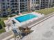 Oceanfront pool with easy beach access from condo complex with lush lawn at 4445 S Atlantic Ave # 804, Ponce Inlet, FL 32127
