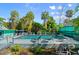 Private backyard pool surrounded by lush tropical landscaping at 61 E Bayshore Dr, Port Orange, FL 32127
