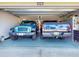 Spacious two-car garage with ample room for parking and storage at 751 Pine Shores Cir, New Smyrna Beach, FL 32168
