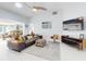 Inviting living room with stylish seating, modern entertainment center, and a cozy atmosphere at 751 Pine Shores Cir, New Smyrna Beach, FL 32168