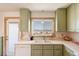 Charming kitchen with stainless steel appliances and a bright window overlooking the beach at 921 N Atlantic Ave, New Smyrna Beach, FL 32169