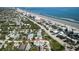 Great aerial shot of property location near Flagler Avenue and the beach at 923 Locust St, New Smyrna Beach, FL 32169