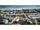 Nice aerial of the neighborhood near the ocean and attractions at 923 Locust St, New Smyrna Beach, FL 32169