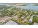 Aerial view of a coastal community highlighting this home's proximity to the water and local amenities at 118 E Palm Way, Edgewater, FL 32132