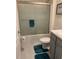 Well-lit bathroom with sleek vanity, toilet and modern walk-in shower at 123 Old Mill Pond Rd, Edgewater, FL 32141