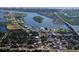 Panoramic aerial shot showcasing the city, waterways, and lush landscapes surrounding St. Augustine at 26 Birdie Dr, New Smyrna Beach, FL 32168