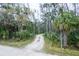 Gravel driveway leading into a wooded area at 2995 Ragis Rd, Edgewater, FL 32132