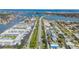 Aerial view of a coastal neighborhood with bridge access, showcasing the area's convenient location at 325 N Causeway # B101, New Smyrna Beach, FL 32169