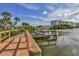 The private dock offers direct access to the waterway and waterfront views at 43 Jacaranda Cay Ct # 430, New Smyrna Beach, FL 32169