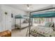 Bedroom featuring multiple bunk beds with access to a private balcony at 604 S Atlantic Ave, New Smyrna Beach, FL 32169