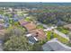 An elevated view displaying numerous residences, lush vegetation, verdant lawns and paved roadways at 15 Katrinas Dr, Ormond Beach, FL 32174