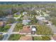 Captivating aerial view of homes featuring swimming pools, manicured lawns, and tree-lined streets in a serene neighborhood at 15 Katrinas Dr, Ormond Beach, FL 32174