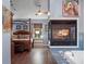Bathroom features a corner fireplace, and a four-poster bed in the corner at 1715 Fern Park Dr, Port Orange, FL 32128